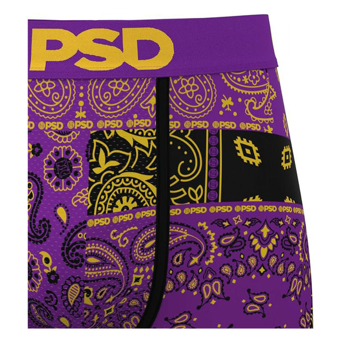 PSD Men's Multicolor Purple Maze Boxer Briefs Small Underwear - 425180046-MUL-S
