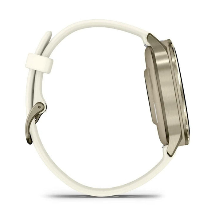 Garmin Venu® 4 - 41mm Unisex Lunar Gold With Bone Silicone Band Bright And Colorful Display Built-in Flashlight 10 Days Of Battery Life Advanced Health And Fitness GPS Smartwatch - 010-03013-00