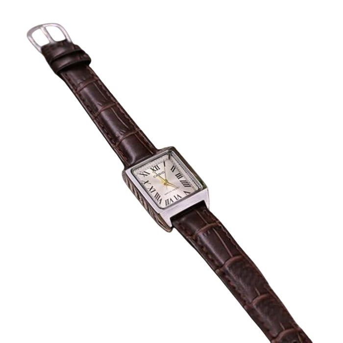 Casio Women's Gold dial Brown Band Analog Quartz Watch - LTP-V007L-9BUDF