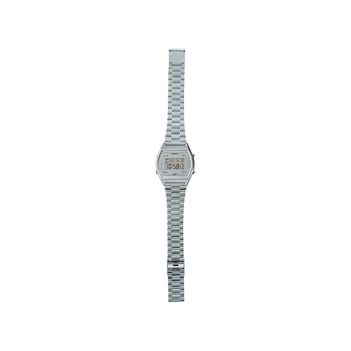 Casio Men's Glitter Silver dial Silver Band Digital Quartz Watch - B640WDG-7DF