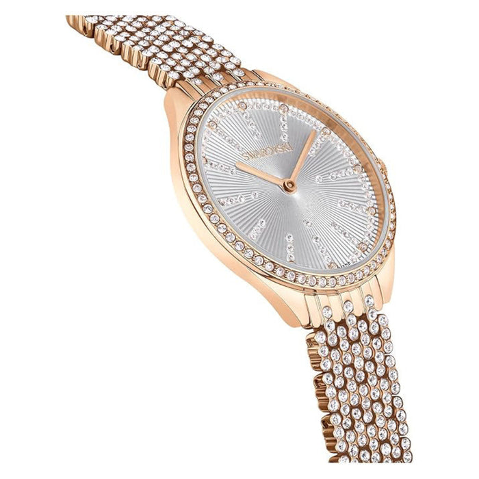 Swarovski Women's White Dial Gold Metal Band Analog Swiss Quartz Watch - 5644053