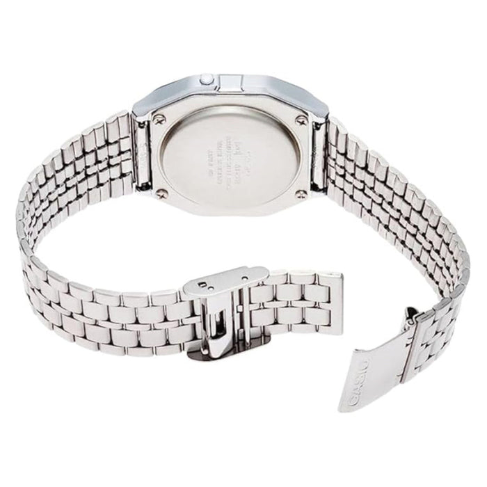 Casio Men's Black Dial Silver Stainless Steel Band Digital Quartz Watch - A159WA-N1DF