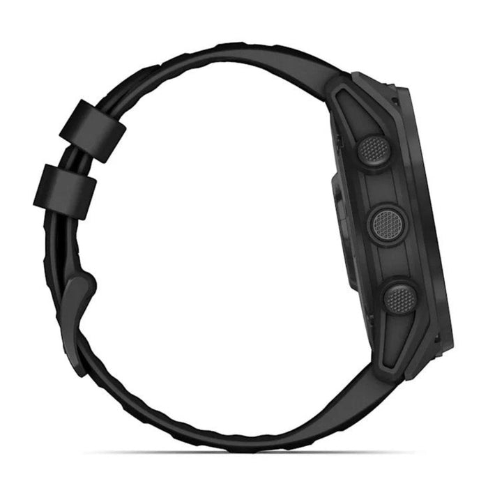 Garmin tactix® 8 51MM Unisex Black With Titanium Bezel And Black Silicone Band Solar Charged Display Elite Includes Applied Ballistics Elite™ Solver Sapphire Lens 40-Meter Dive Rating Premium Tactical GPS Smartwatch - 010-03407-10