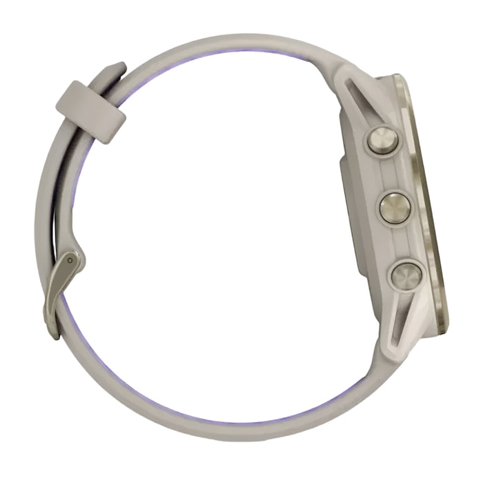 Garmin® Forerunner® 970 Unisex Soft Gold Titanium With French Gray Case And French Gray/Translucent Indigo Band Premium GPS Running And Triathlon Smartwatch - 010-02969-02