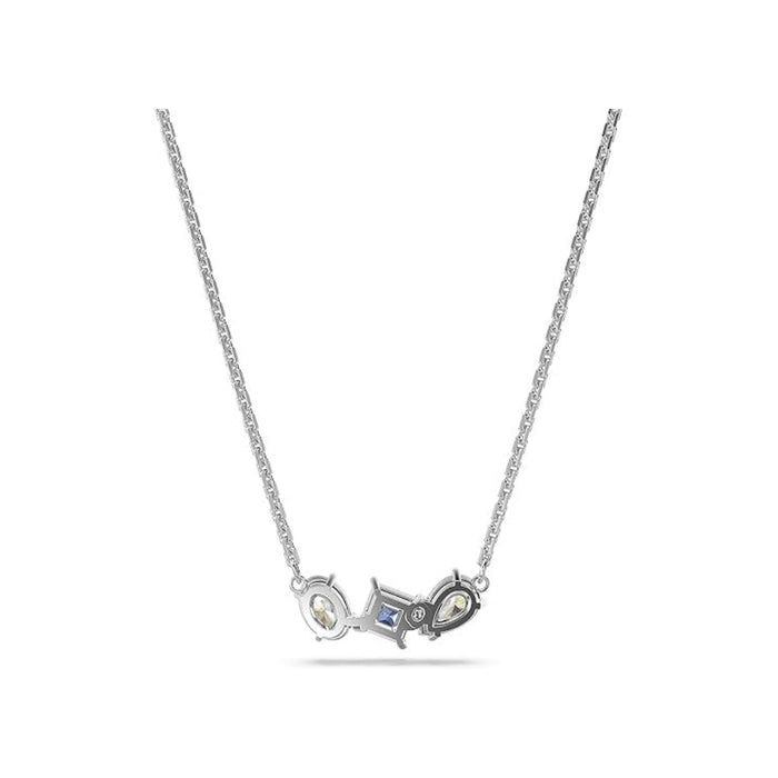 Swarovski Women's Blue And Clear Mixed-Cut Stones In A Rhodium Finished Setting Mesmera Pendant Necklace - 5668276
