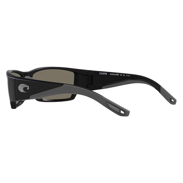 Costa Del Mar Men's Corbina Matte Black Frame Blue Mirrored Lens Polarized 580G Rectangular Sunglasses - 06S9109-910901-61