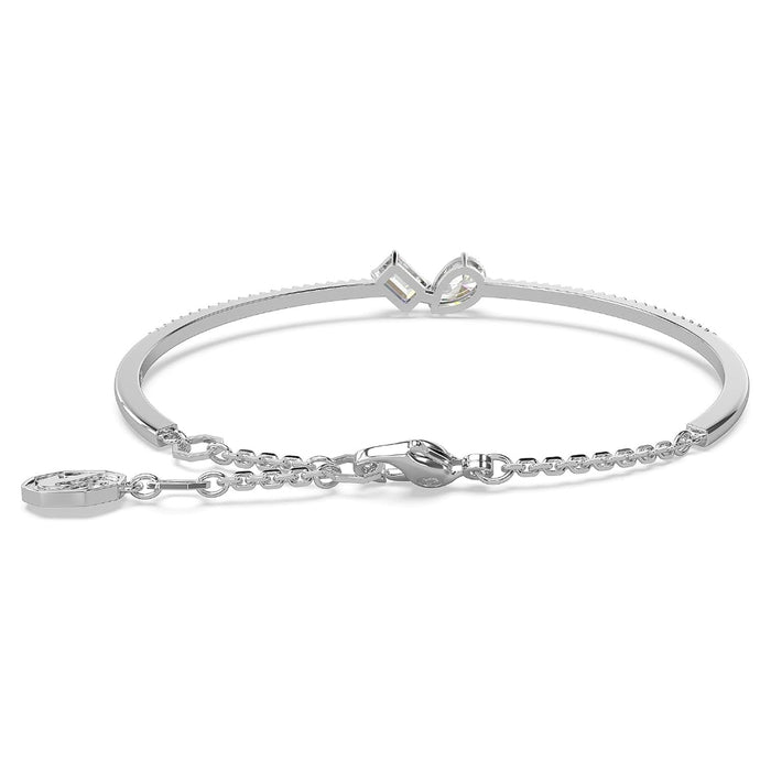 Swarovski Part of the Mesmera Collection Women's Clear Mixed-Cut Stones in a Rhodium Finished Setting Mesmera Bangle Bracelet - 5667253