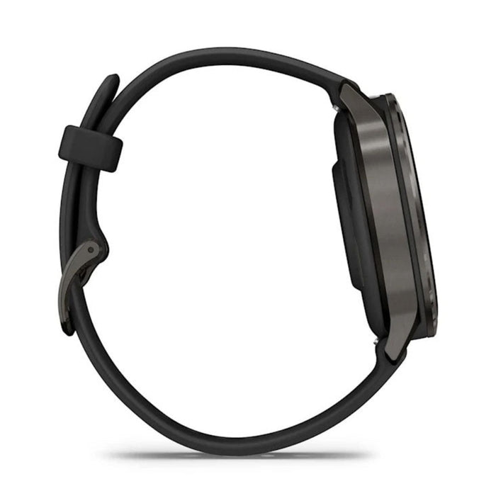 Garmin Venu® 4 - 41mm Unisex Slate With Black Silicone Band Bright And Colorful Display Built-in Flashlight 10 Days Of Battery Life Advanced Health And Fitness GPS Smartwatch - 010-03013-02