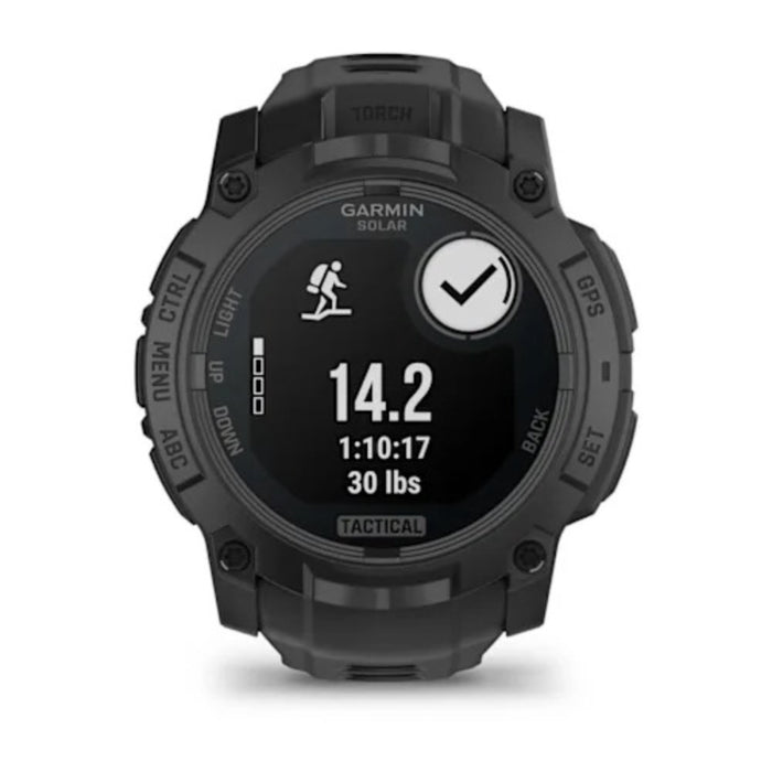Garmin Instinct® 3 Tactical Edition 50mm Unisex Black Solar Charged Display Rugged Outdoor GPS Smartwatch - 010-02935-50