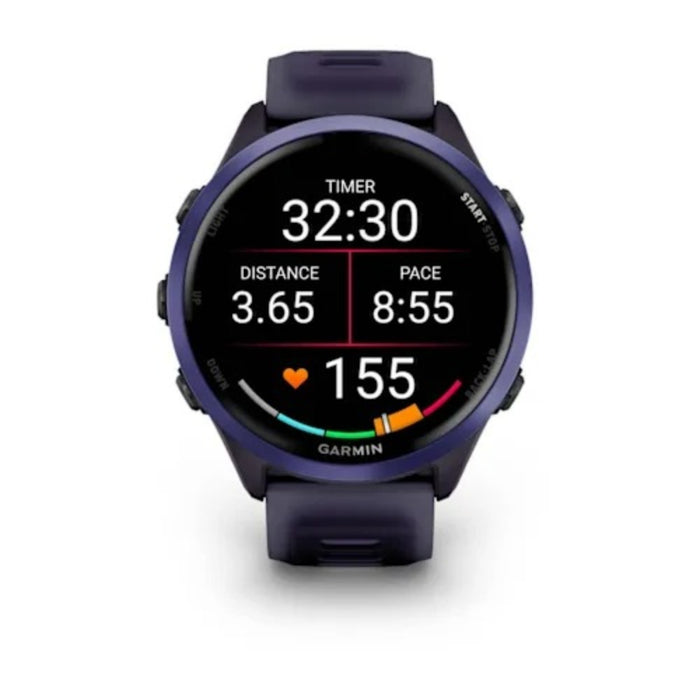Garmin® Forerunner® 570 47 MM Unisex Indigo Aluminum With Translucent Imperial Purple/Indigo Band AMOLED Display Training And Recovery Features Advanced GPS Running And Triathlon Smartwatch - 010-02971-02