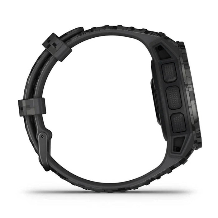 Garmin Instinct Solar Unisex Graphite Camo Built-in Sports Apps And Health Monitoring Rugged Outdoor Smartwatch - 010-02293-15