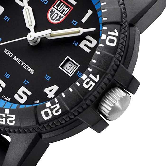 Luminox Unisex Black and Blue Dial Black Rubber Band SEA Turtle Giant Quartz Watch - XS.0324
