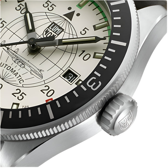 Luminox Men's White Dial Brown Leather Band Constellation Automatic Analog Watch - XA.9607-A