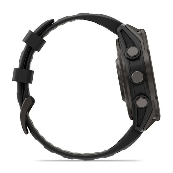 Garmin fēnix® 8 Pro 47mm Unisex Carbon Gray DLC Titanium With Black/Pebble Gray Silicone Band AMOLED Display inReach® Technology Sapphire Premium Connected Multisport GPS Smartwatch - 010-03198-00