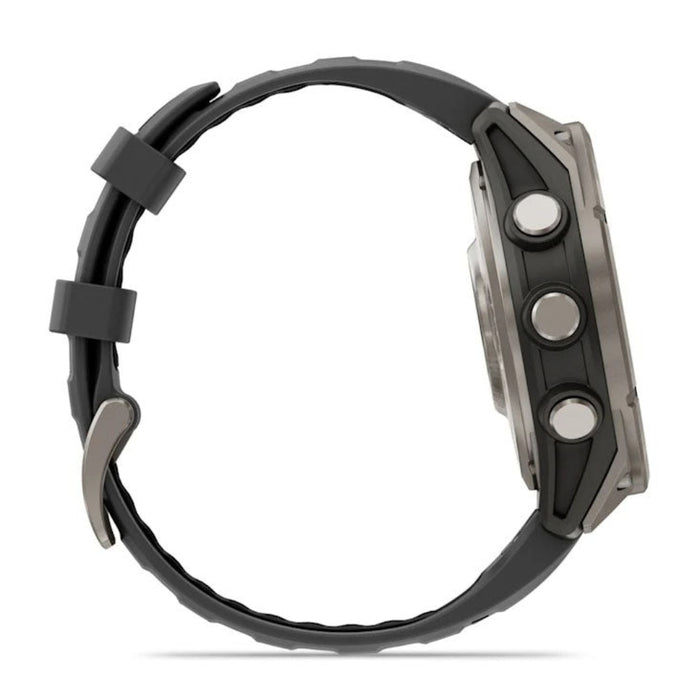 Garmin fēnix® 8 Pro 47mm Unisex Titanium With Graphite/Black Silicone Band AMOLED Display inReach® Technology Sapphire Premium Connected Multisport GPS Smartwatch - 010-03198-10