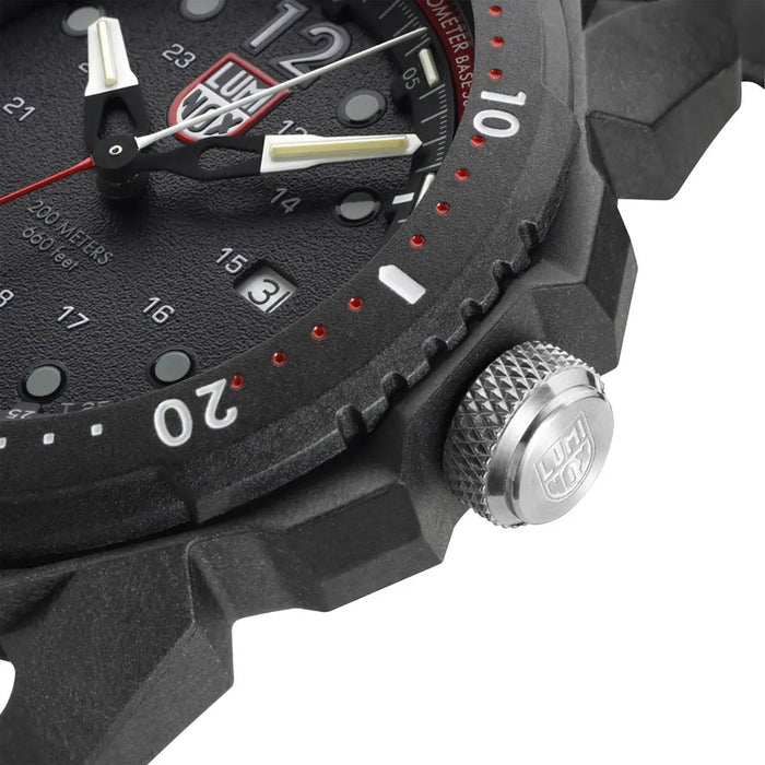 Luminox Men's Black and Red Dial Black Rubber Band Ice SAR Arctic Outdoor Adventure Swiss Quartz Watch - XL.1051