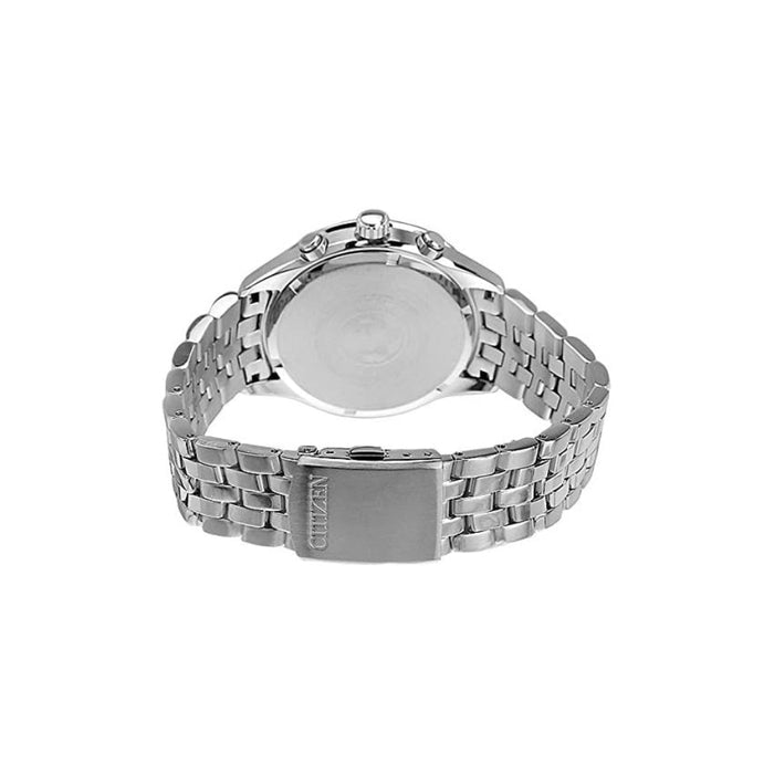 Citizen Men Blue Dark Dial Silver Stainless Steel Band Analog Eco-Drive Watch - AT2140-55L