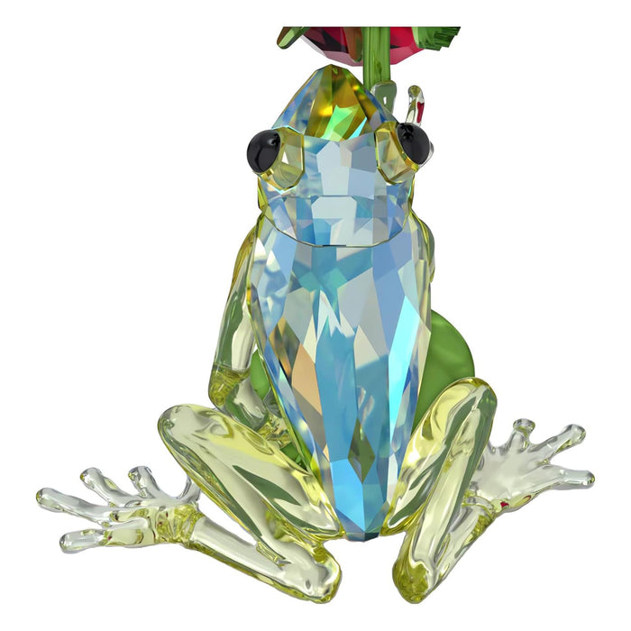 Swarovski Kid Green Champagne Gold Tone Bee And Strawberry Idyllia Frog For Home Decor - 5667599