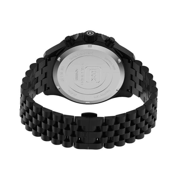 Glock Unisex Black Dial Gray stainless steel Band Chronograph Swiss Quartz Watch - GW-38-1-22