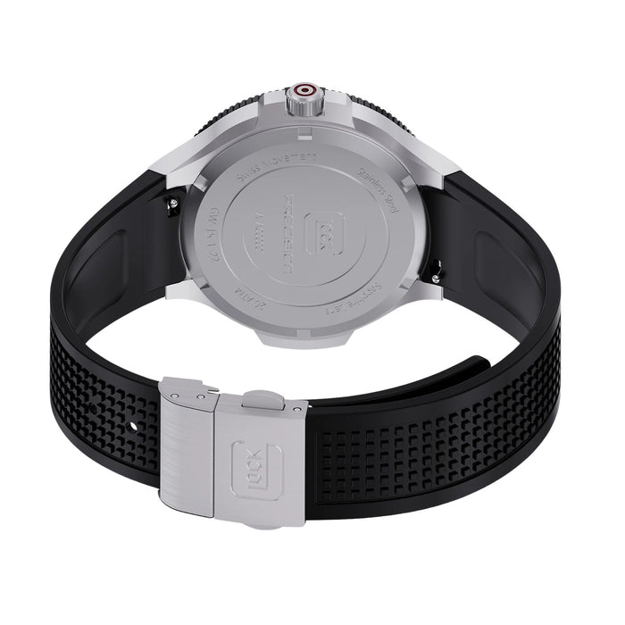 Glock Unisex Black Dial Silicone Rubber Band Swiss Quartz Watch - GW-15-1-22