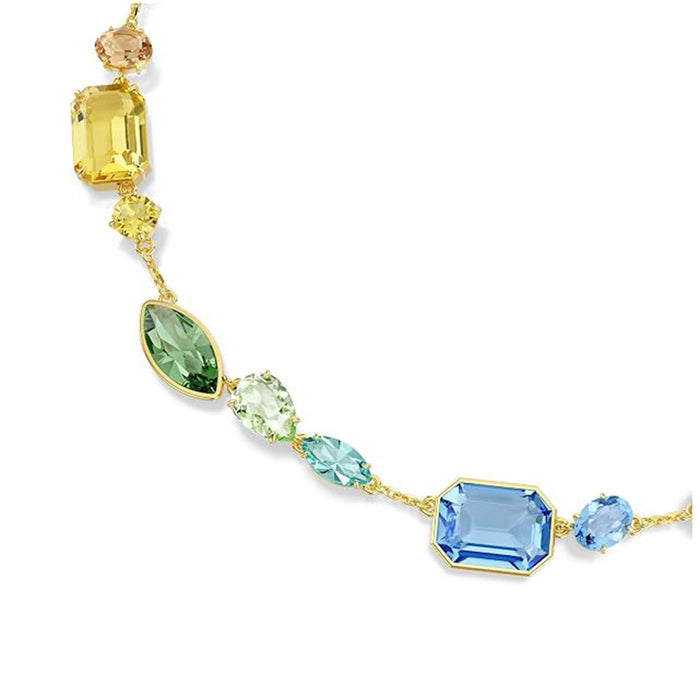 Swarovski Women's Multicolored Mixed Cuts Gold-tone Plated Gema Necklace - 5741584