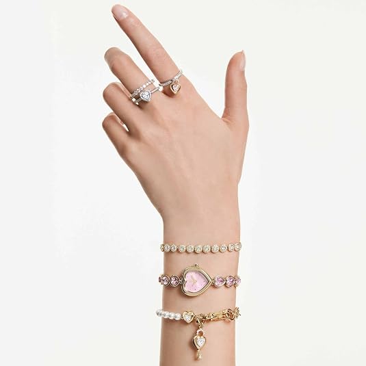Swarovski Women's White Crystal Pearl Gold-tSwarovski One Plated Idyllia Bracelet - 5737299