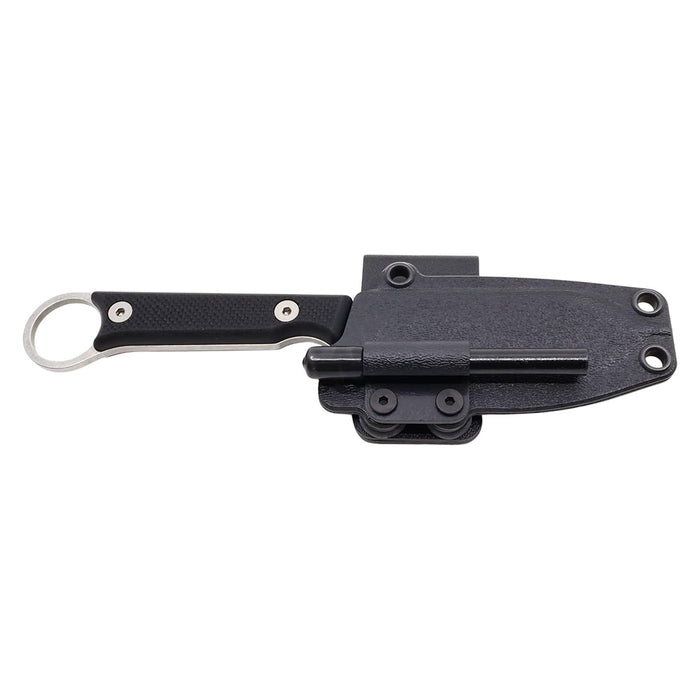 White River Black G-10 handle Silver Knives Firecraft 3.5 Pro Fixed Blade Knife - WRFC3.5-TBL-MAG