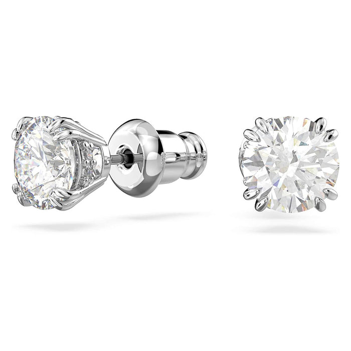 Swarovski Women's White Crystal on a Rhodium Finish Setting Constella Pierced Stud Earrings - 5636712