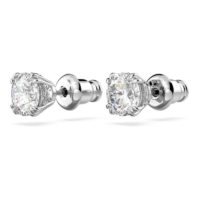 Swarovski Women's White Crystal on a Rhodium Finish Setting Constella Pierced Stud Earrings - 5636712