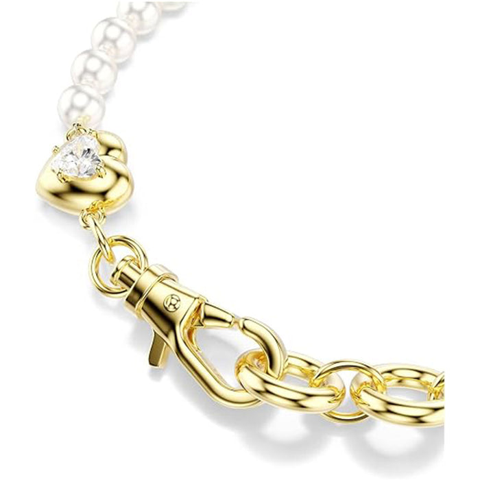 Swarovski Women's White Crystal Pearl Gold-tSwarovski One Plated Idyllia Bracelet - 5737299
