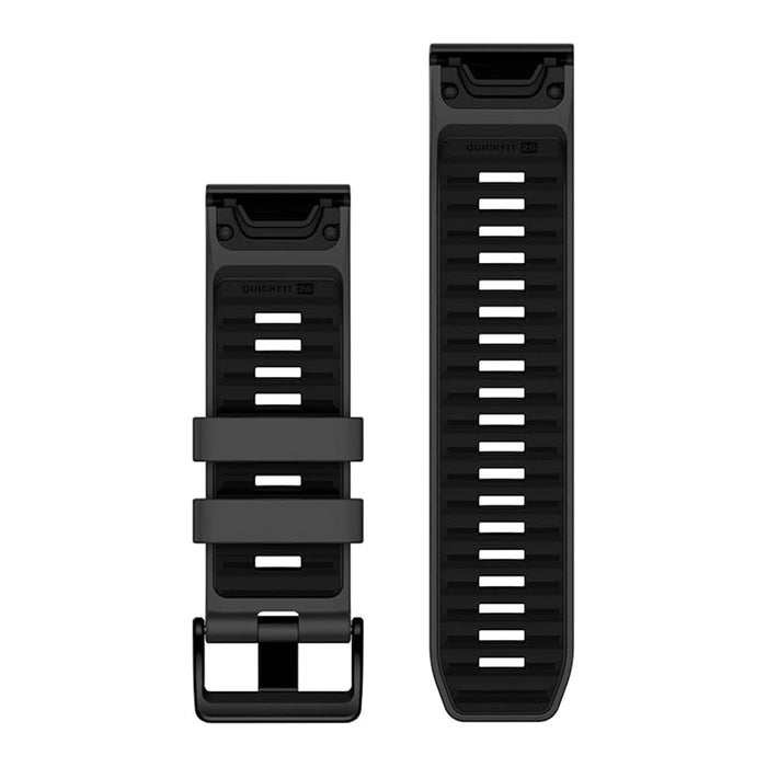 Garmin Unisex Graphite/Black Silicone 26 MM QuickFit Watch Band - 010-13393-10