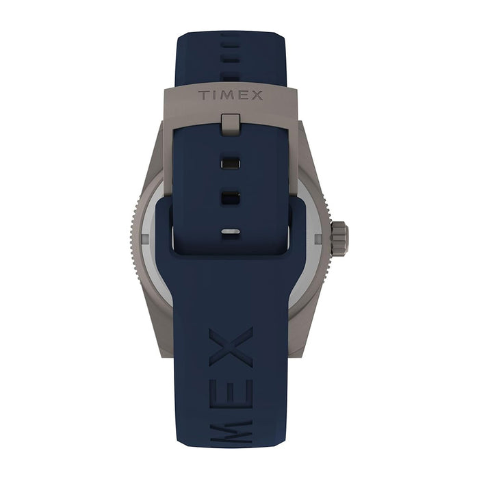 Timex Men's Black Dial Blue Rubber Strap Deep Water Reef 41mm Quartz Watch - TW2W75100