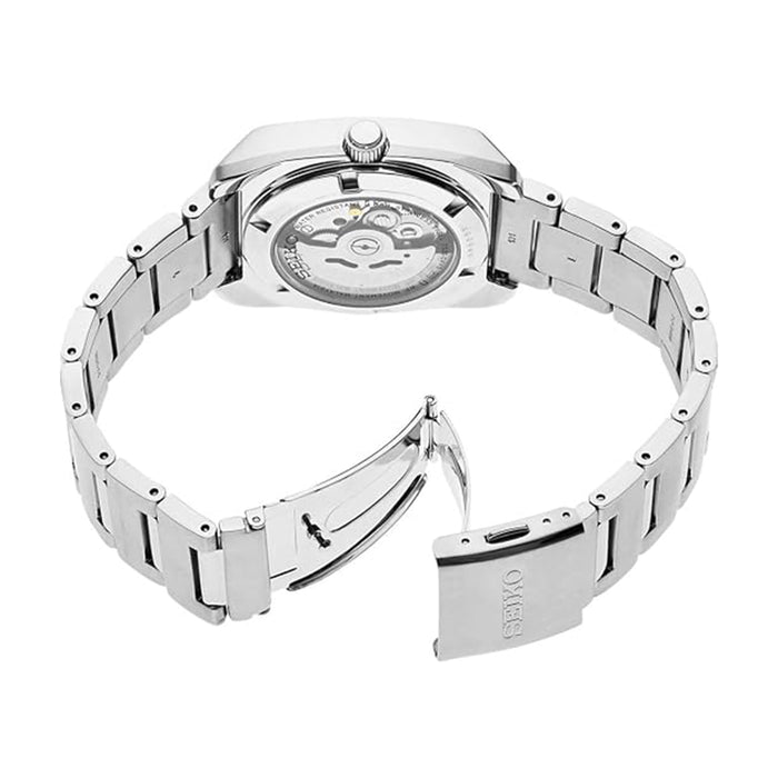 Seiko Men's Blue Dial Silver Stainless Steel Band RECRAFT Series Automatic Self Wind Analog Watch - SNKP23