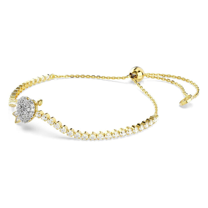 Swarovski Women's White Gold-Tone Plated Heart with Arrow Mixed Cuts Idyllia Bracelet - 5744061