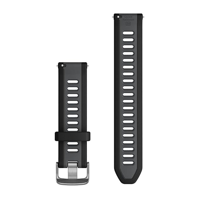 Garmin Unisex Black with Slate Hardware 20 MM Quick Release Watch Band - 010-11251-AG