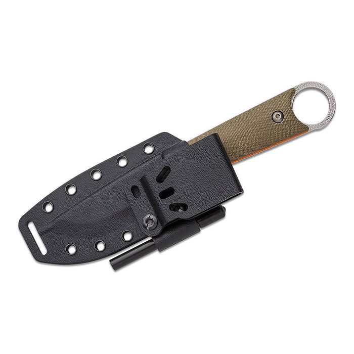 White River Green Canvas Micarta Handle Silver Knives SPM S35VN Firecraft FC PKO Fixed Blade Knife - WRFCPKO