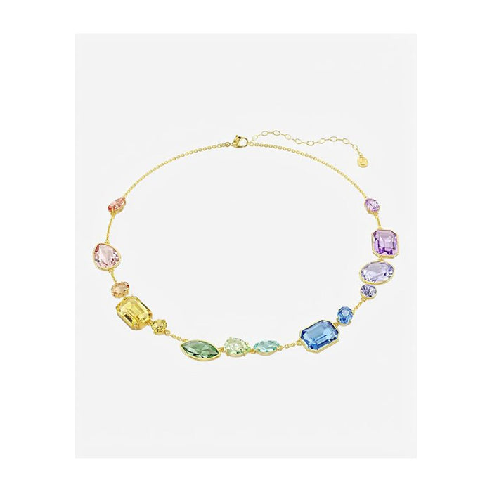 Swarovski Women's Multicolored Mixed Cuts Gold-tone Plated Gema Necklace - 5741584