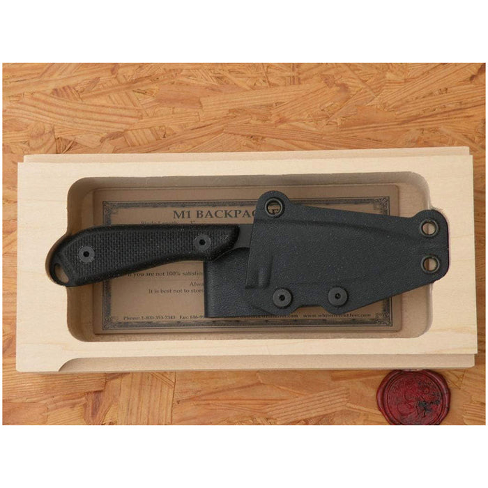 White River	Black Fiberglass G-10 Handle Knives Drop Point CPM S35VN Black PVD Blade Knife - WRM1-TBL-CBI