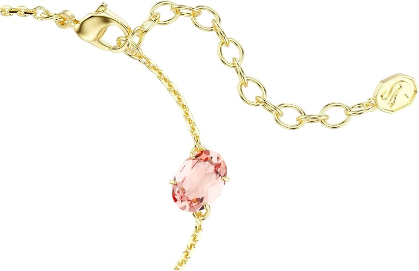 Swarovski Women's Multicolor Dangling Crystals Mixed Cuts on Gold-tone One Plated Gema Bracelet - 5737442