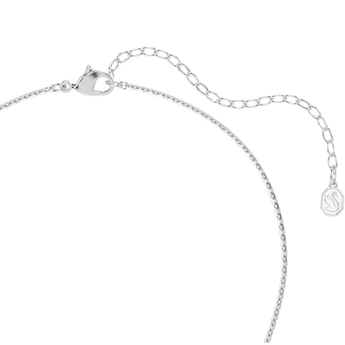 Swarovski Women's Clear Crystals Pearl Rhodium Finish Round cut Flower Ariana Grande x Necklace & Earring Jewelry Set - 5749180