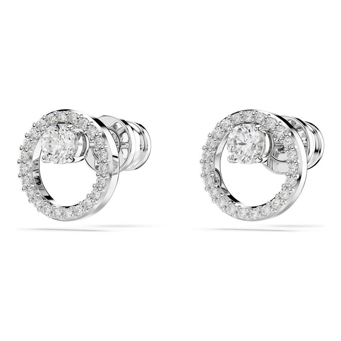 Swarovski Women's White Constella Crystal on a Rhodium Finish Jewelry Collection Stud Earrings - 5692262