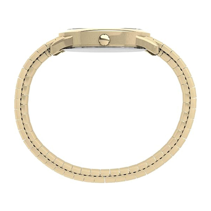Timex Men's White Dial Gold-Tone Tapered Expansion Band 35mm Easy Reader Quartz Watch - T2H301