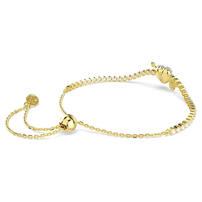 Swarovski Women's White Gold-Tone Plated Heart with Arrow Mixed Cuts Idyllia Bracelet - 5744061