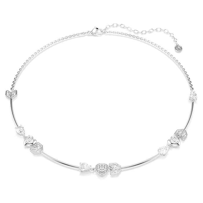Swarovski Women's White Rhodium Plated Heart with Arrow Idyllia Necklace - 5743411
