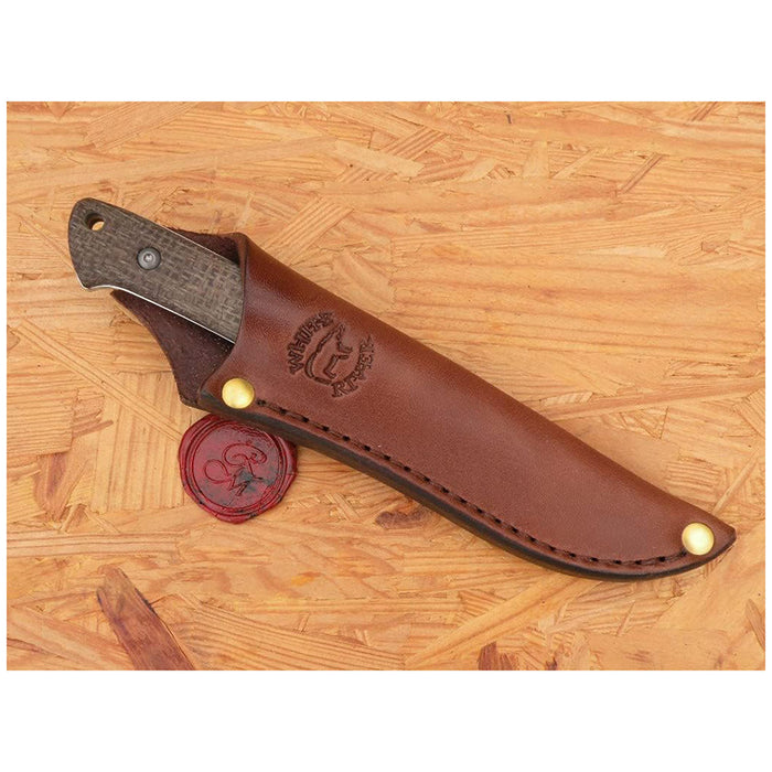 White River	Natural Burlap Micarta Handle Silver Knives Drop Point CPM S35VN Steel Blade Knife - WRSG-BNA
