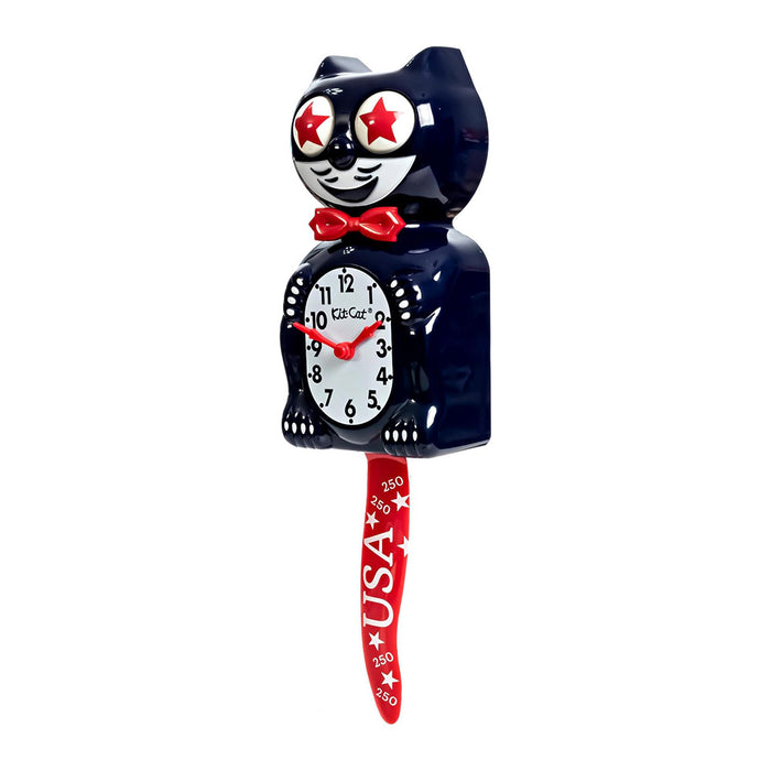 Kit Cat Klock Old Glory Blue Special Edition Wall Clock - BC-250