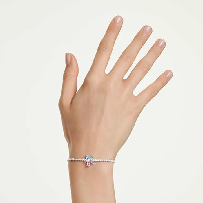 Swarovski Women's Multicolor Mixed Cut Flower Rhodium Plated  Ariana Grande x Bracelet - 5749187
