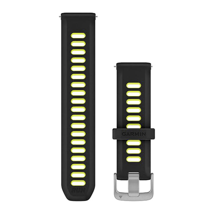 Garmin Unisex Black/Amp Yellow Silicone 20 MM Quick Release Watch Band - 010-11251-B6
