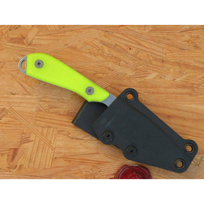 White River Hi-Vis Fiberglass Handle Knives Drop Point CPM S35VN Stainless Steel Blade Knife - WRM1-THV