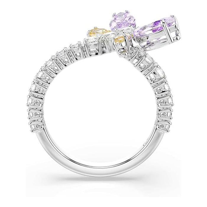 Swarovski Multicolor Size 4.75 Crystal Mixed Cut Rhodium Finished x Ariana Grande x Dragonfly Motif Ring - 5737368